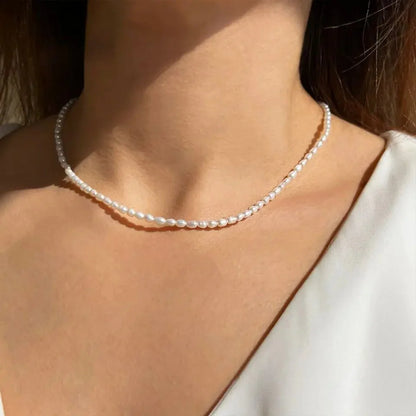 Classic Feminine 3mm Pearl Necklace
