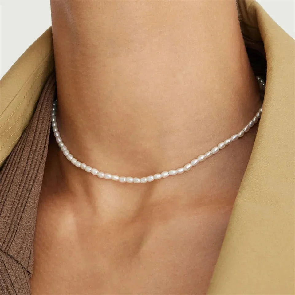 Classic Feminine 3mm Pearl Necklace