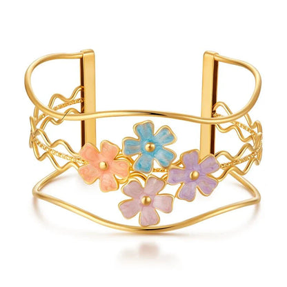 Classy Floral Bangle Bracelets