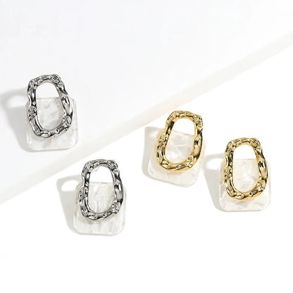 Classy Geometric Square Earrings