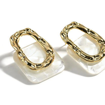 Classy Geometric Square Earrings