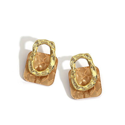 Classy Geometric Square Earrings
