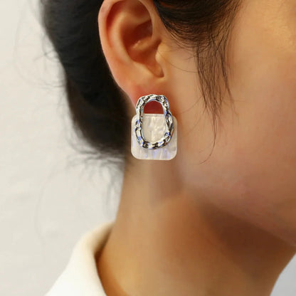 Classy Geometric Square Earrings