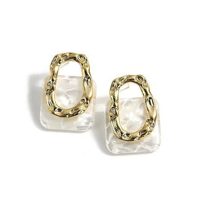 Classy Geometric Square Earrings