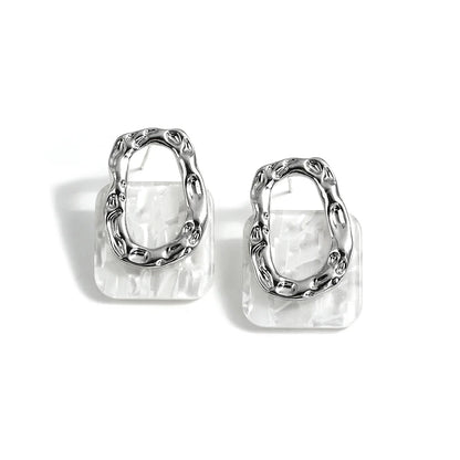 Classy Geometric Square Earrings