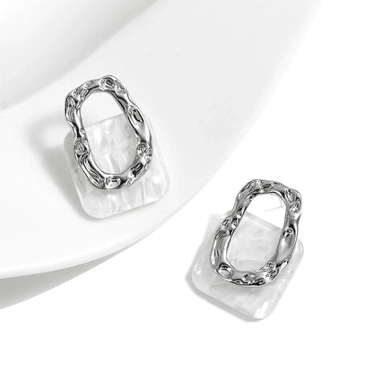 Classy Geometric Square Earrings