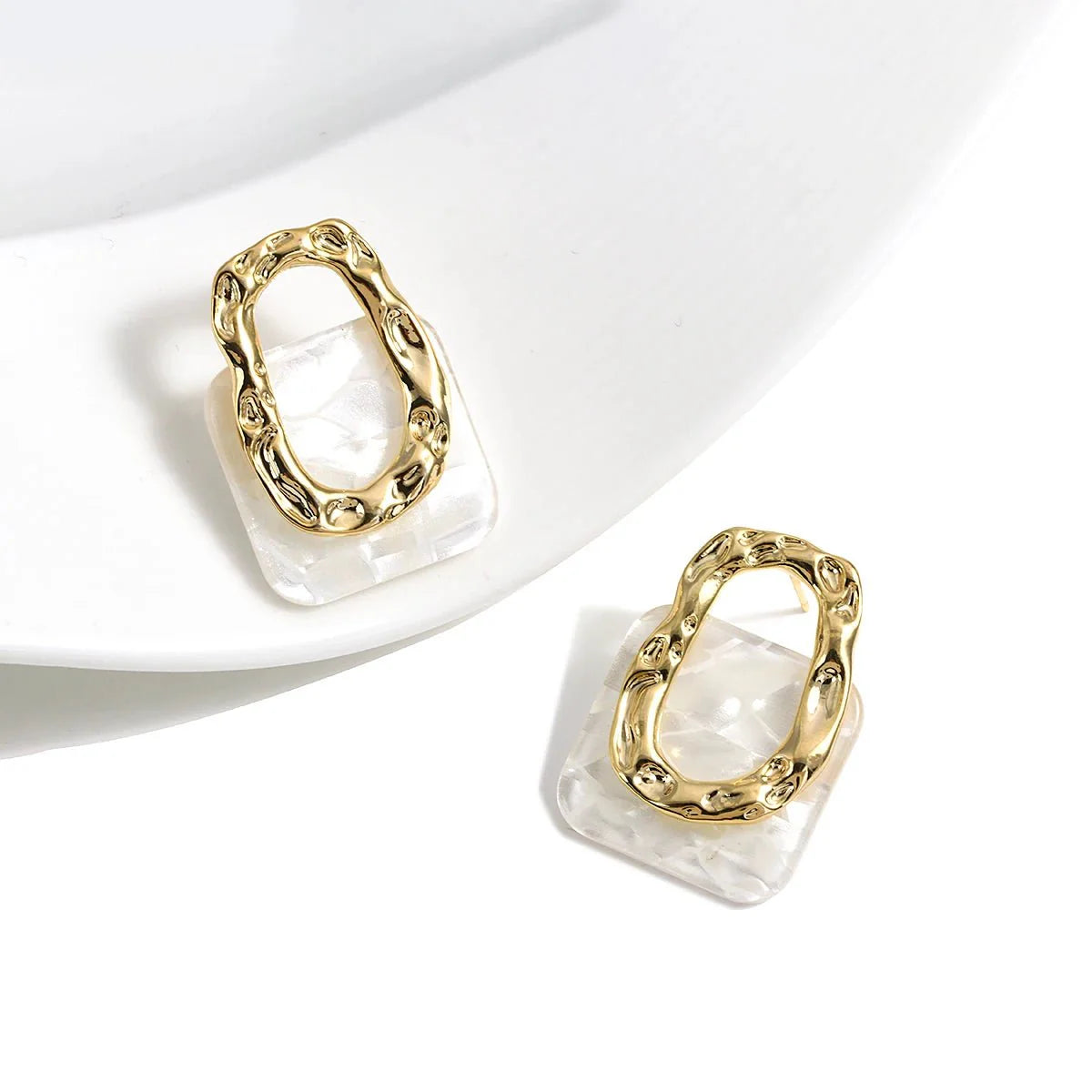 Classy Geometric Square Earrings