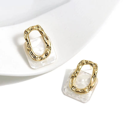 Classy Geometric Square Earrings