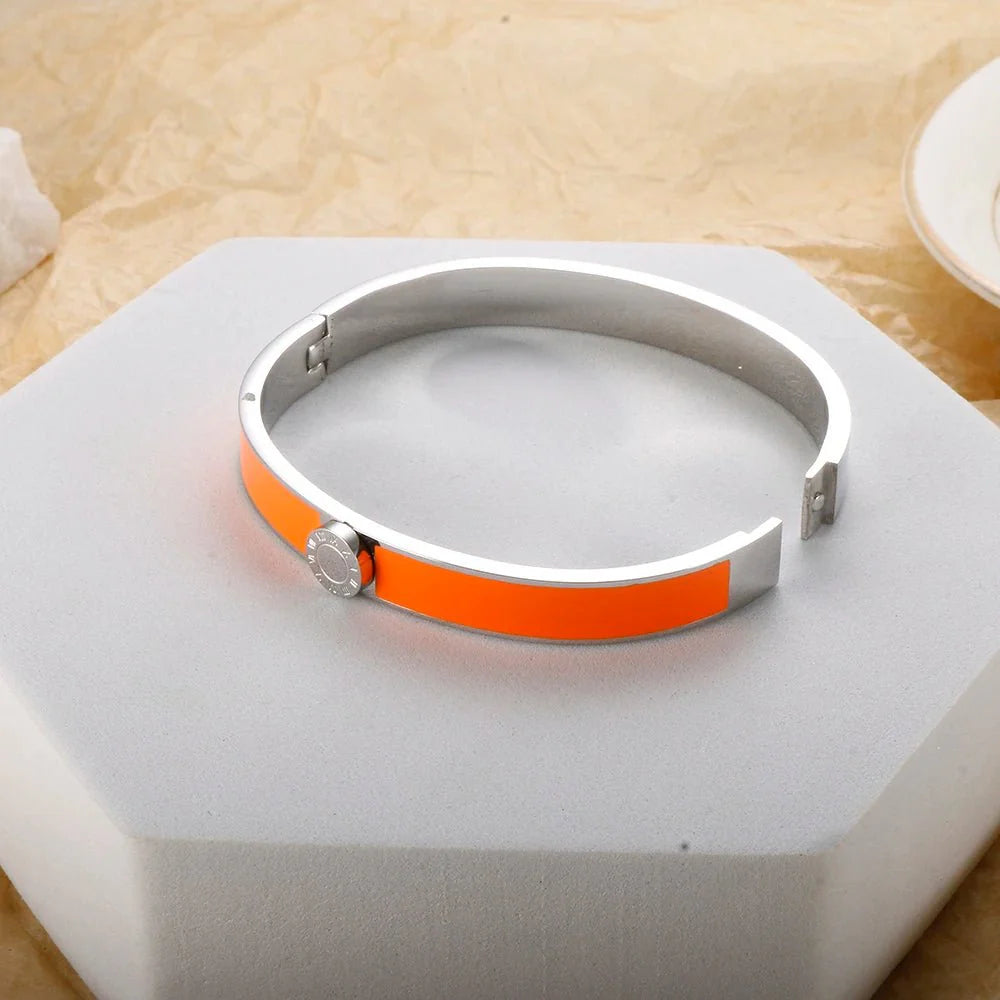 Classy Roman Numeral Bangle Bracelet and Rings