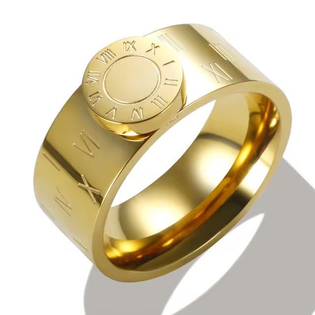 Classy Roman Numeral Bangle Bracelet and Rings