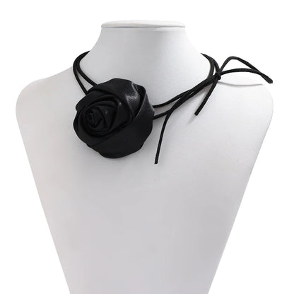 Classy Rose Floral Choker Necklace