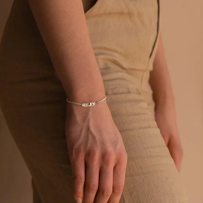 Customized Name & Birthstone Chain Bracelet