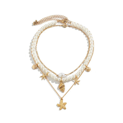 Dainty Beach Adventure Necklace Stack