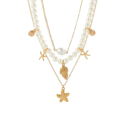 Dainty Beach Adventure Necklace Stack