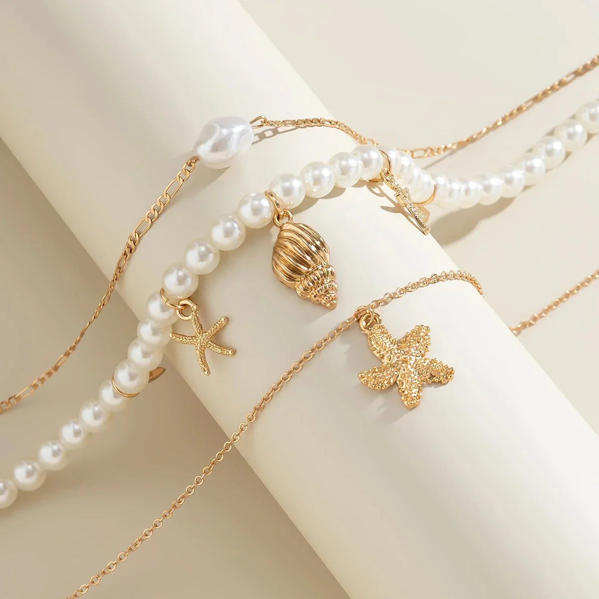 Dainty Beach Adventure Necklace Stack