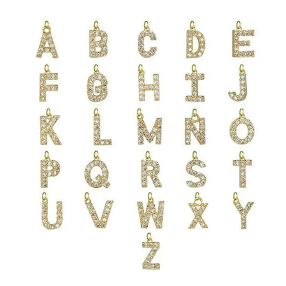 Dainty Beaded Chain Initial Necklace