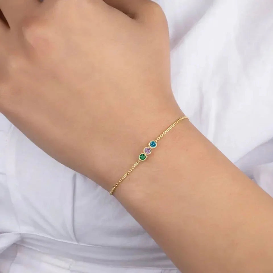 Dainty Birthstone Chain Bracelet