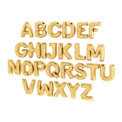 Bubble Letter Initial Necklace