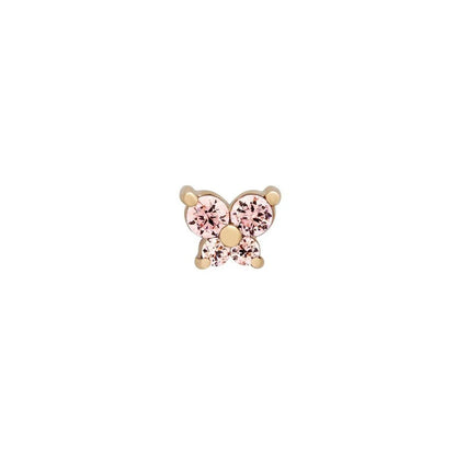 Dainty Butterfly Birthstone Stud Earring