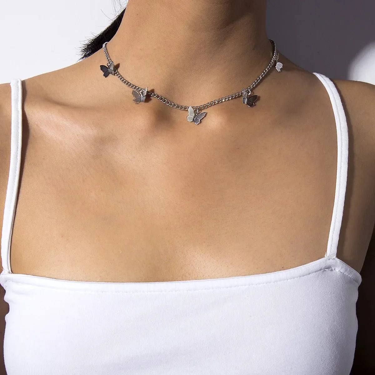 Dainty Butterfly Choker Necklace