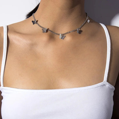 Dainty Butterfly Choker Necklace