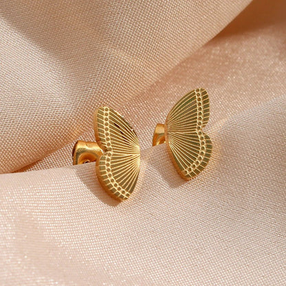 Dainty Butterfly Wings Stud Earrings