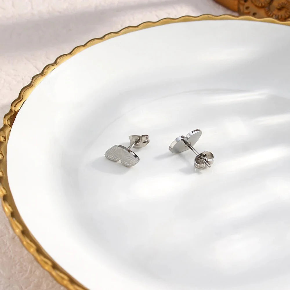 Dainty Butterfly Wings Stud Earrings
