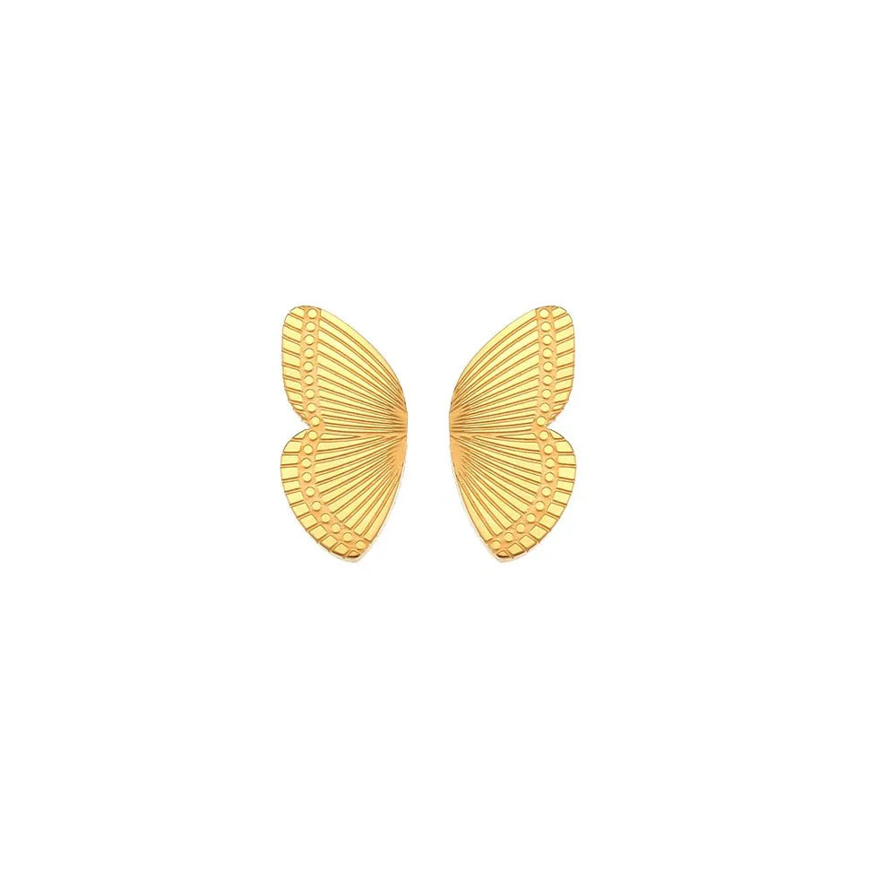 Dainty Butterfly Wings Stud Earrings