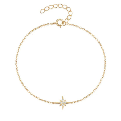 Dainty Chain North Star Bracelet