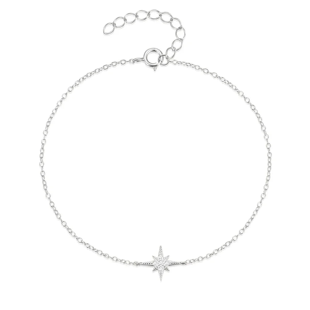 Dainty Chain North Star Bracelet