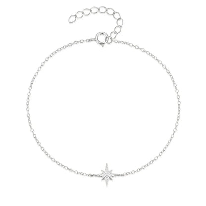 Dainty Chain North Star Bracelet