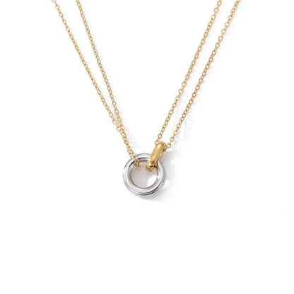 Dainty Circular Layered Love Necklace