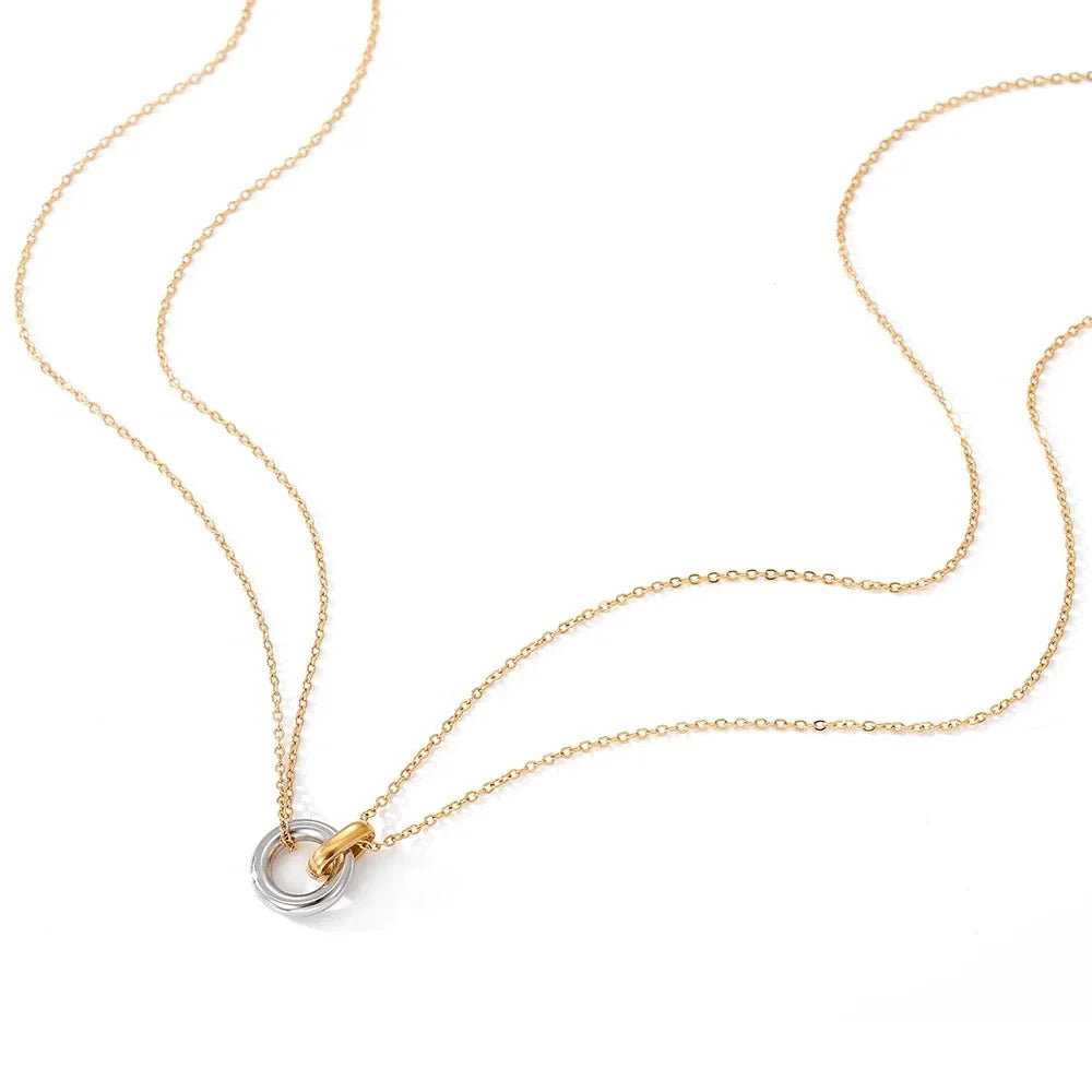 Dainty Circular Layered Love Necklace