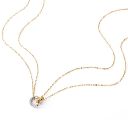 Dainty Circular Layered Love Necklace