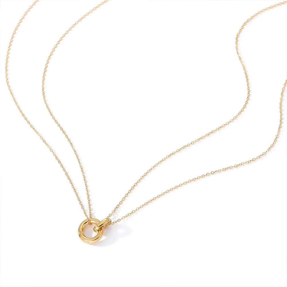 Dainty Circular Layered Love Necklace