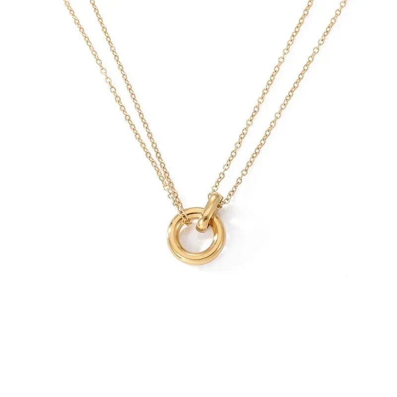 Dainty Circular Layered Love Necklace