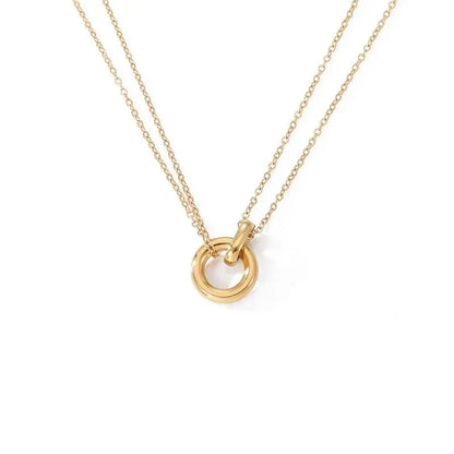 Dainty Circular Layered Love Necklace