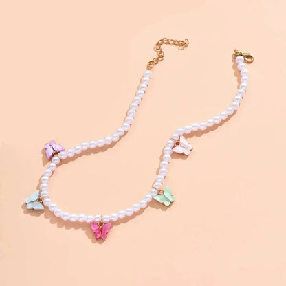 Dainty Colorful Butterfly Choker Necklace