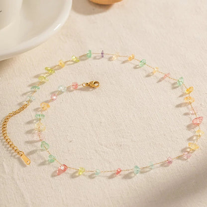 Dainty Crystal Bracelet and Necklace Set