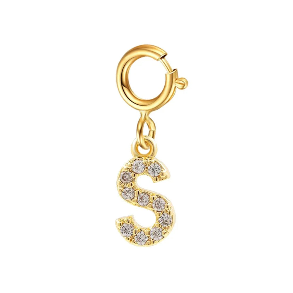 Dainty Cuban Figaro Chain Letter Initial Bracelet
