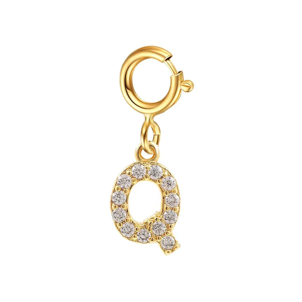 Dainty Cuban Figaro Chain Letter Initial Bracelet