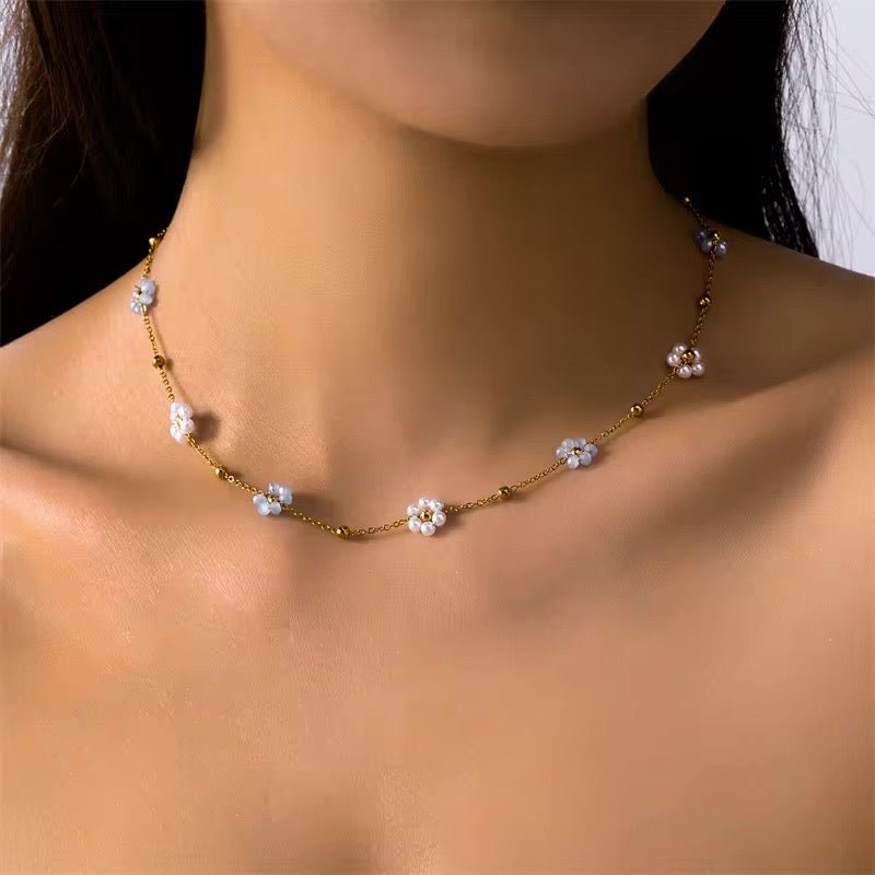 Dainty Daisy Necklace & Bracelets