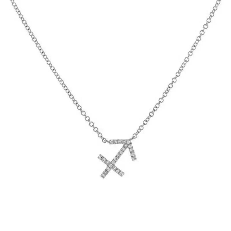 Dainty Diamond Zodiac Sign Necklace