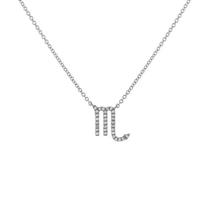 Dainty Diamond Zodiac Sign Necklace