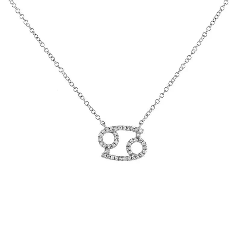 Dainty Diamond Zodiac Sign Necklace