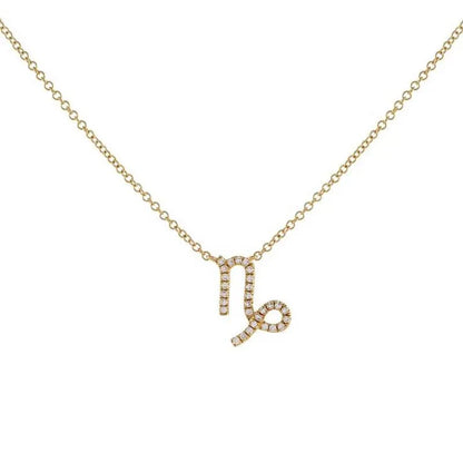 Dainty Diamond Zodiac Sign Necklace