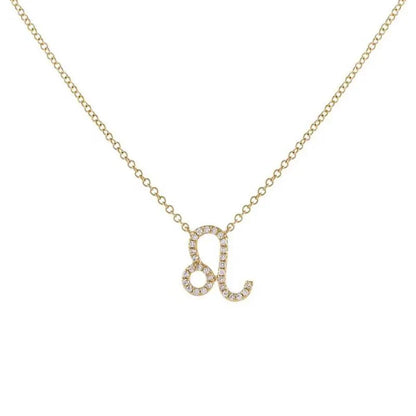 Dainty Diamond Zodiac Sign Necklace