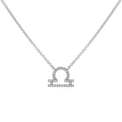 Dainty Diamond Zodiac Sign Necklace