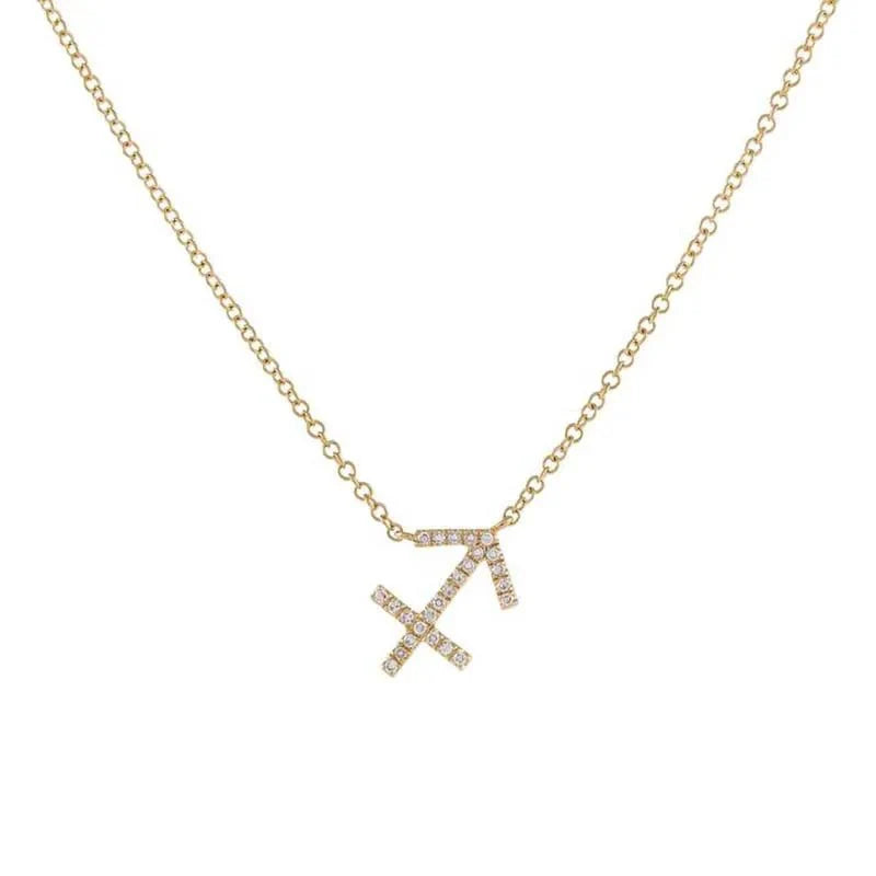 Dainty Diamond Zodiac Sign Necklace