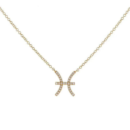 Dainty Diamond Zodiac Sign Necklace
